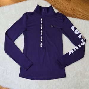 PINK Victoria's Secret KSU Athletic Quarter Zip, Womens Extra Small